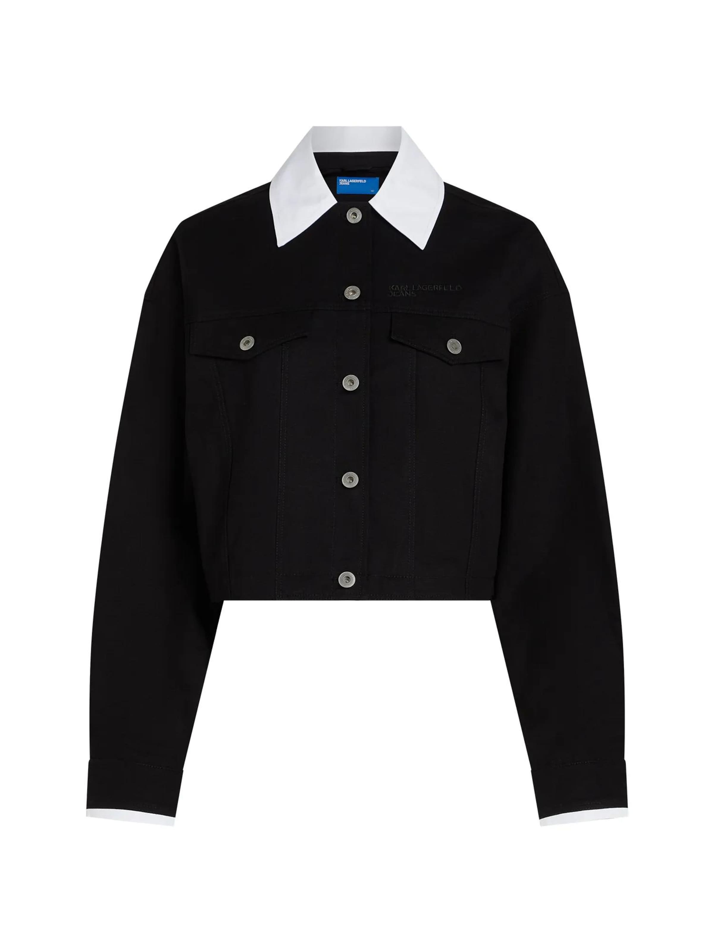 Geacă de primăvară-toamnă de la KARL LAGERFELD JEANS pe negru: față