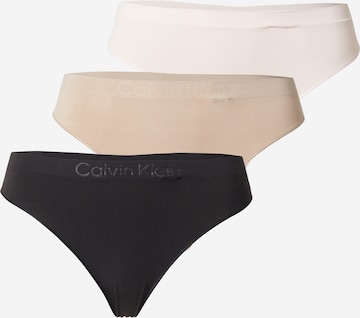 Calvin Klein UnderwearTanga gaćice - bež boja: prednji dio