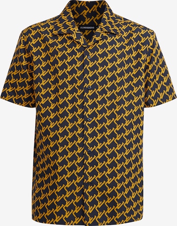 J.Lindeberg - Regular Fit Camisa 'Elio' em amarelo: frente