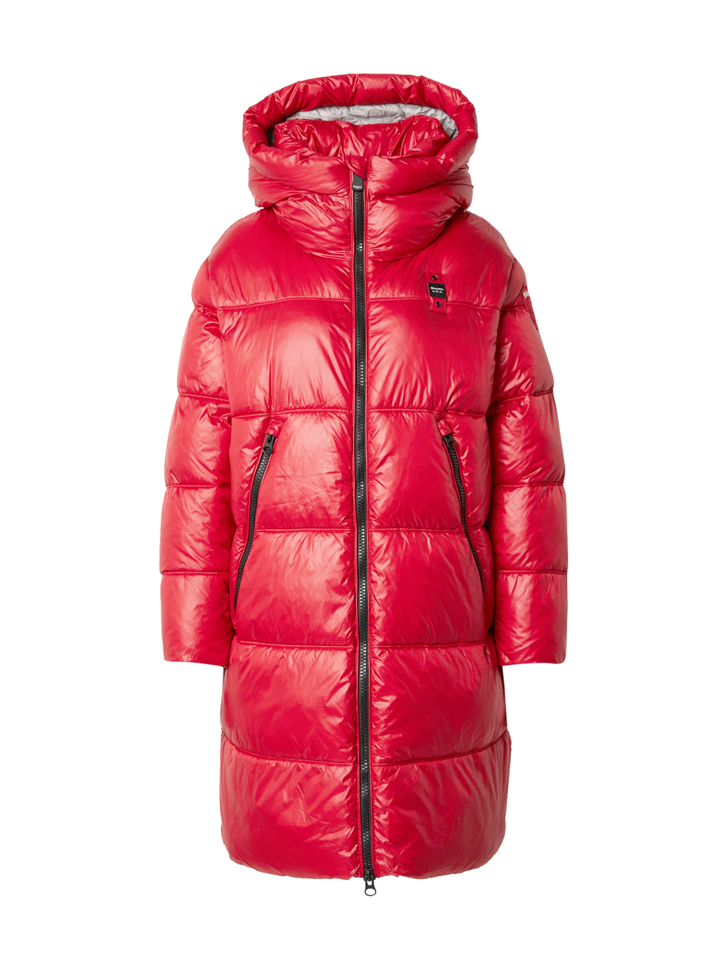 Blauer.USA Pitkä talvitakki värissä punainen: etupuoli