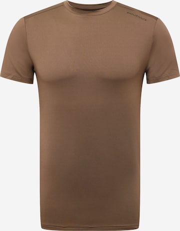 ENDURANCE Funkcionalna majica 'Hubend' | rjava barva: sprednja stran