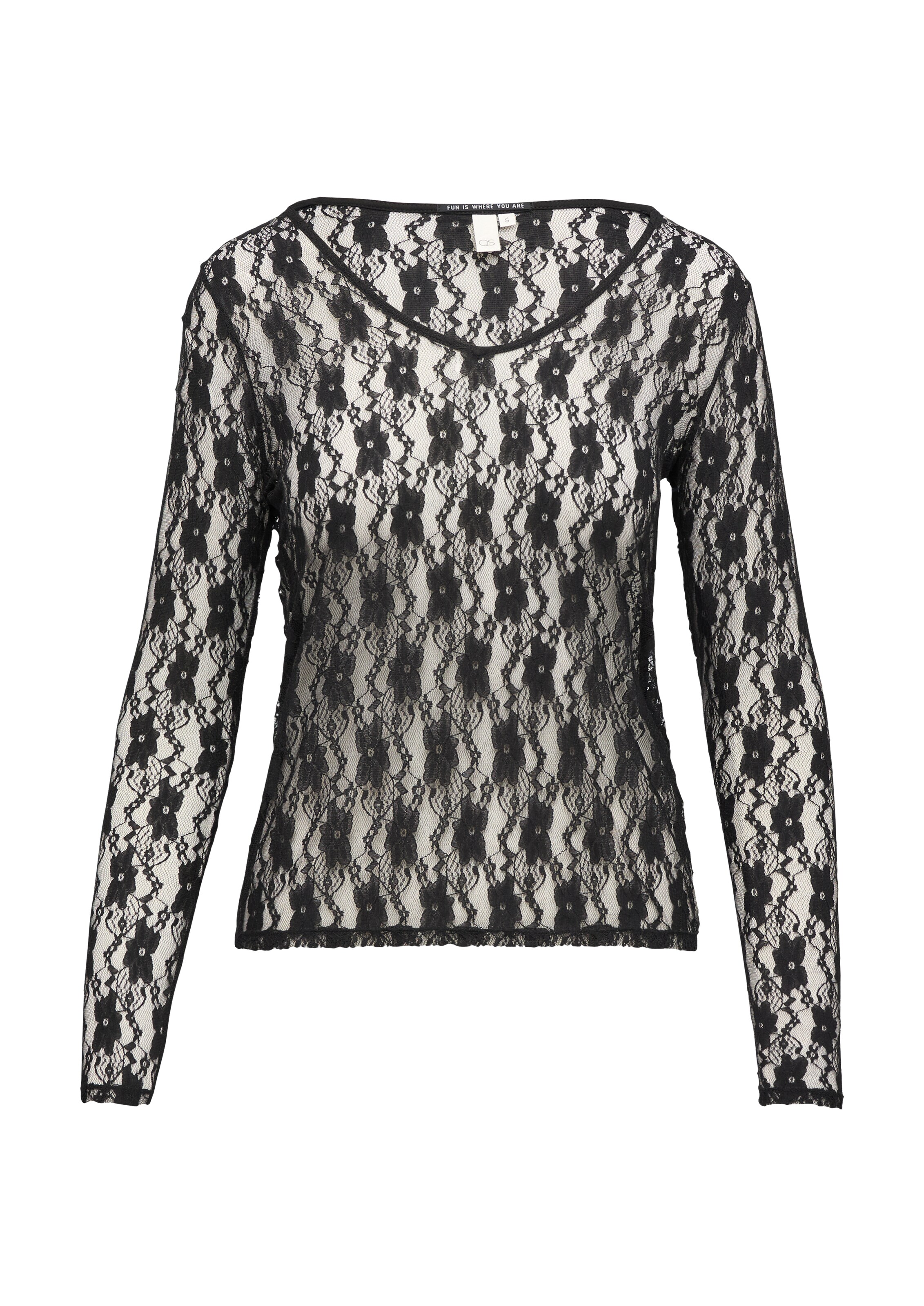 QS Shirt in Schwarz: Vorderseite