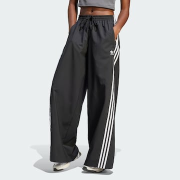 Wide leg Pantaloni 'Adilenium' de la ADIDAS ORIGINALS pe negru: față