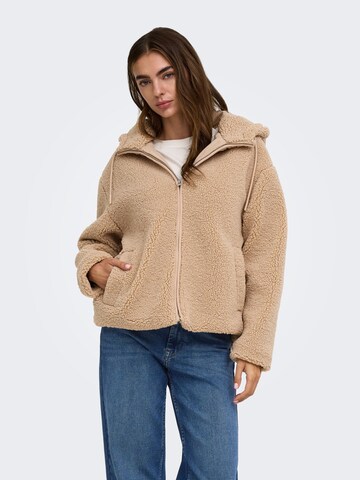 Giacca di pile 'ONLASPEN' di ONLY in beige: frontale