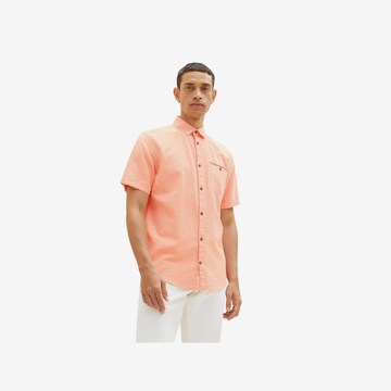 TOM TAILOR Regular fit Button Up Shirt in Orange: front