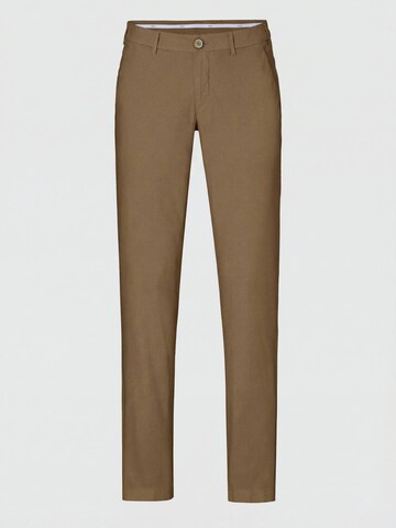 Hiltl Slim fit Chino Pants 'Taura - Summer Popeline' in Brown: front