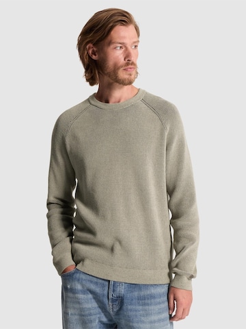 CAST IRON - Jersey 'Pullover with two-tone rib texture and raglan sleeves' en beige: frente