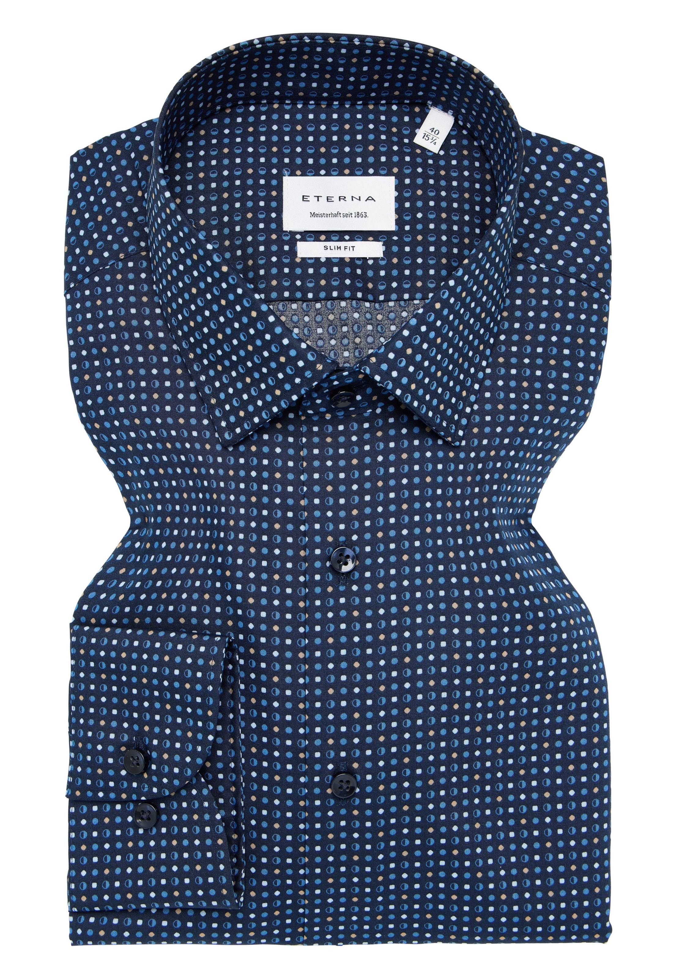 ETERNA Slim fit Zakelijk overhemd in Blauw