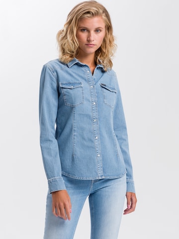 Cross Jeans Blouse in Blue: front