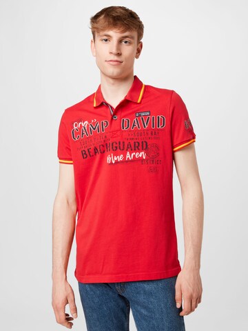 CAMP DAVID Shirt 'Beach Guard' in Red: front