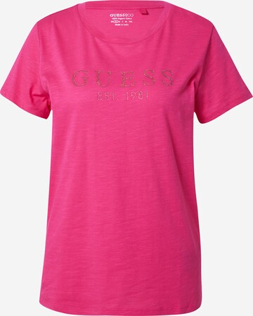 GUESS - Camiseta 'CRYSTAL EASY' en rosa: frente