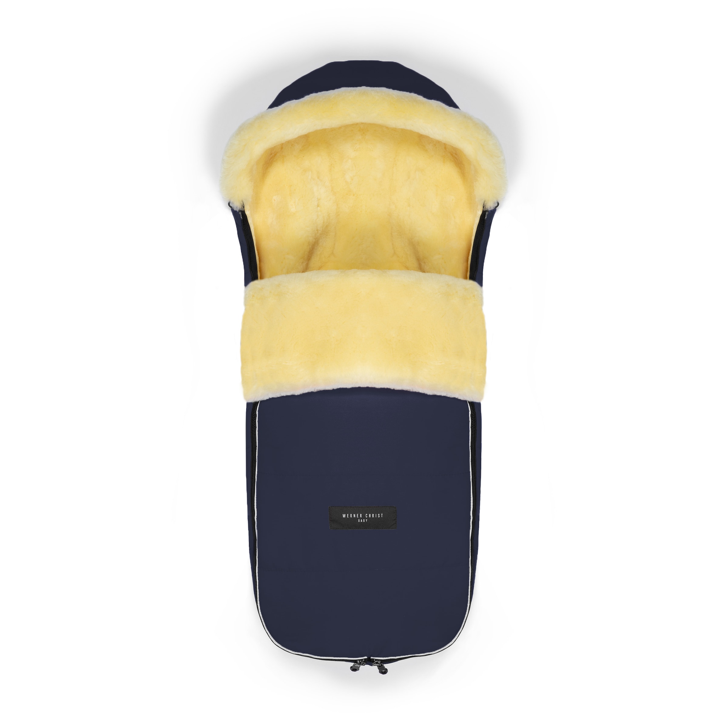 Werner Christ Baby Fußsack 'Ladis' in Blau: Vorderseite