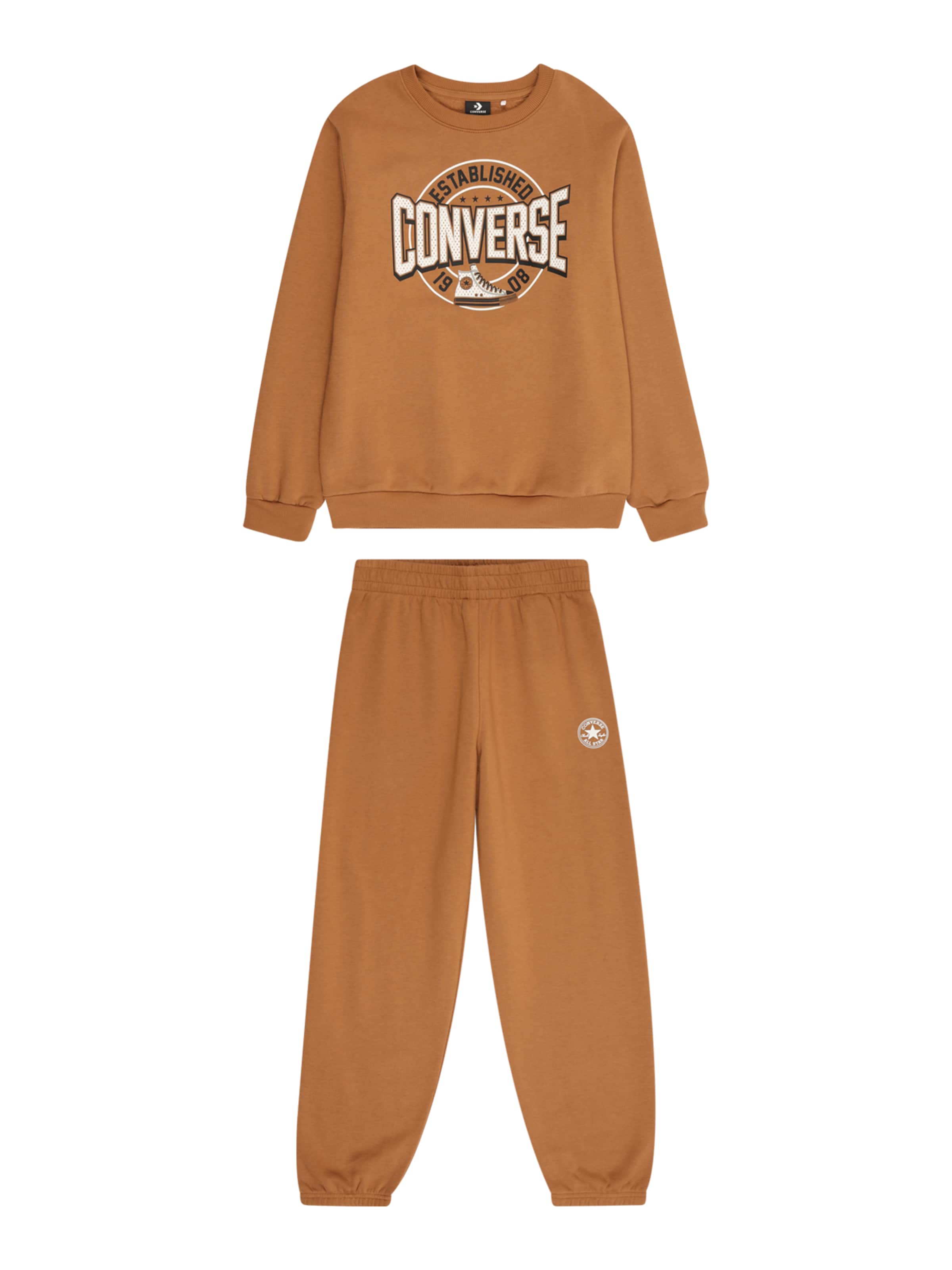 CONVERSE Joggingová souprava 'HERITAGE' – hnědá: přední strana