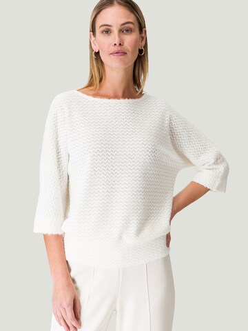 Sweat-shirt zero en blanc : devant