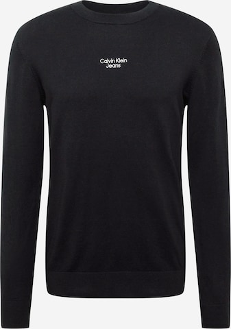 melns Calvin Klein Jeans Džemperis: no priekšpuses