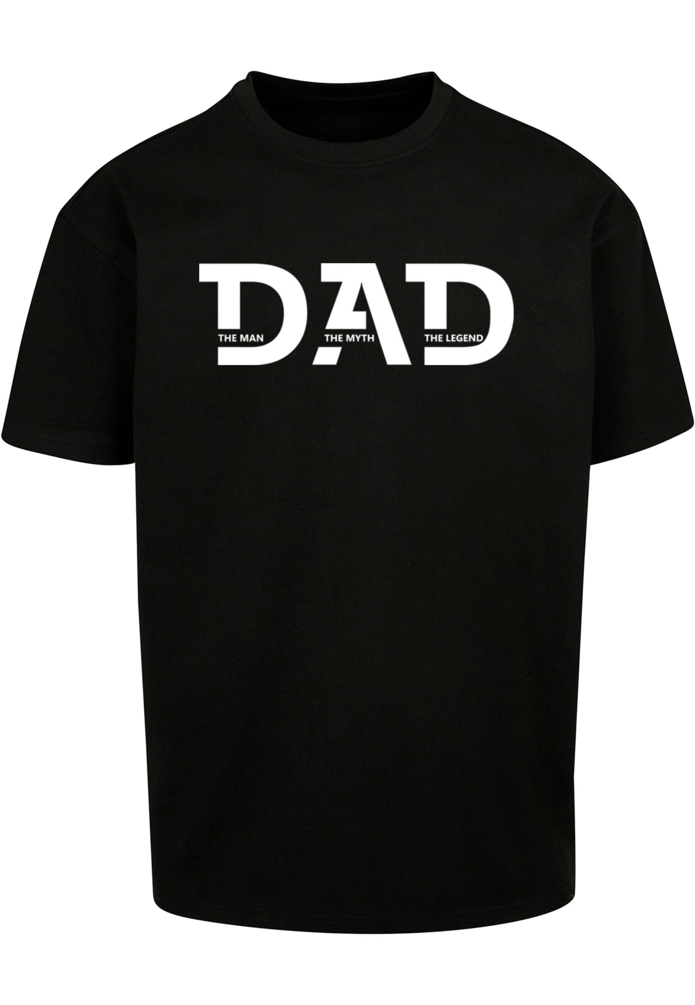 Merchcode Shirt 'Fathers Day - The Man, The Myth' in Schwarz: Vorderseite
