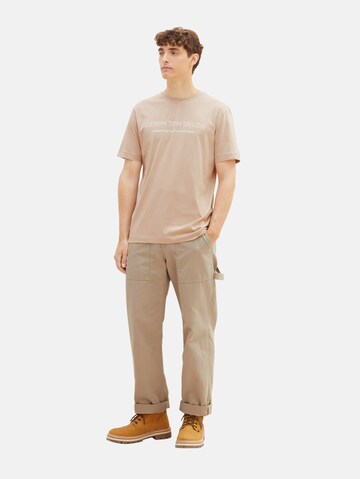 TOM TAILOR DENIM Тениска в бежово