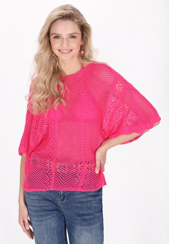 Pull-over IZIA en rose : devant