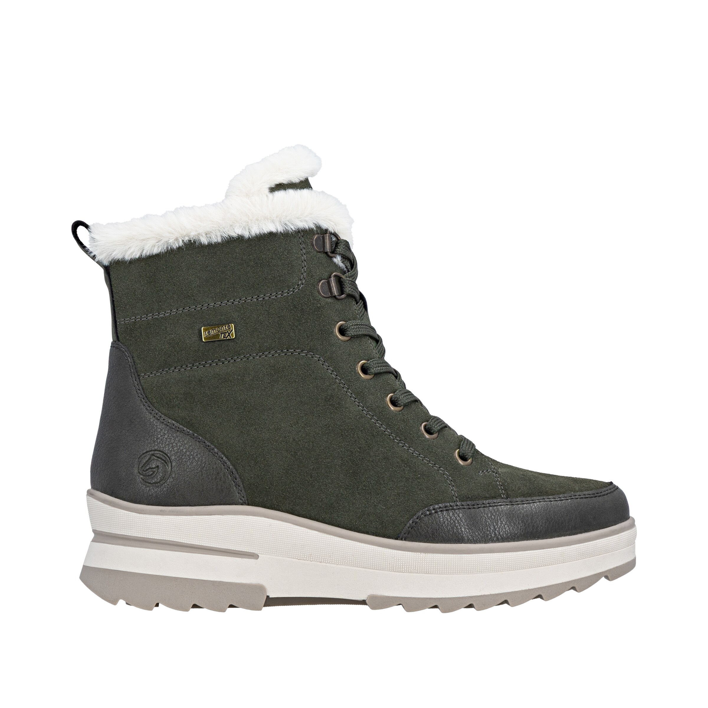 REMONTE Lace-Up Boots in Green
