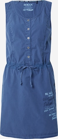 Soccx Платье-рубашка в Синий: спереди