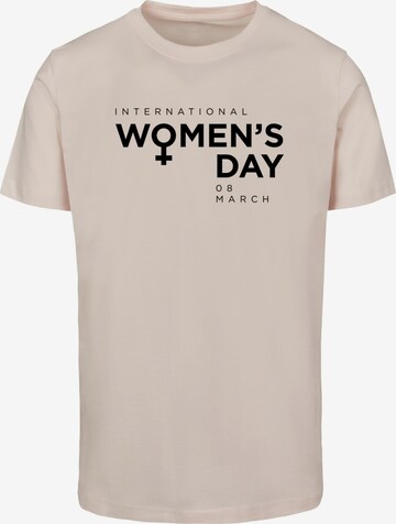 Merchcode Shirt 'WD - International Women's Day' in Roze: voorkant