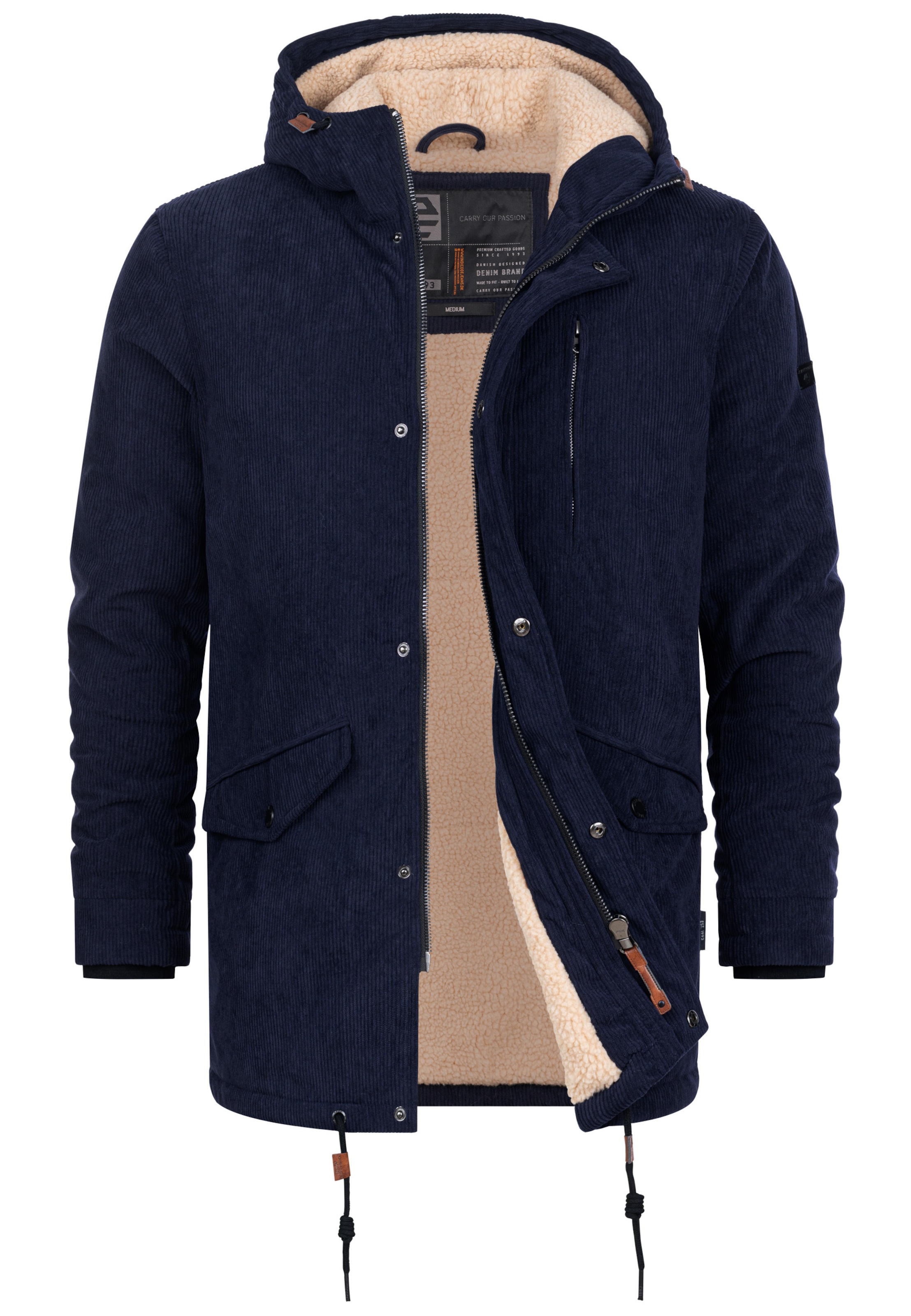 INDICODE JEANS Winterjacke 'Ledley' in Blau: Vorderseite