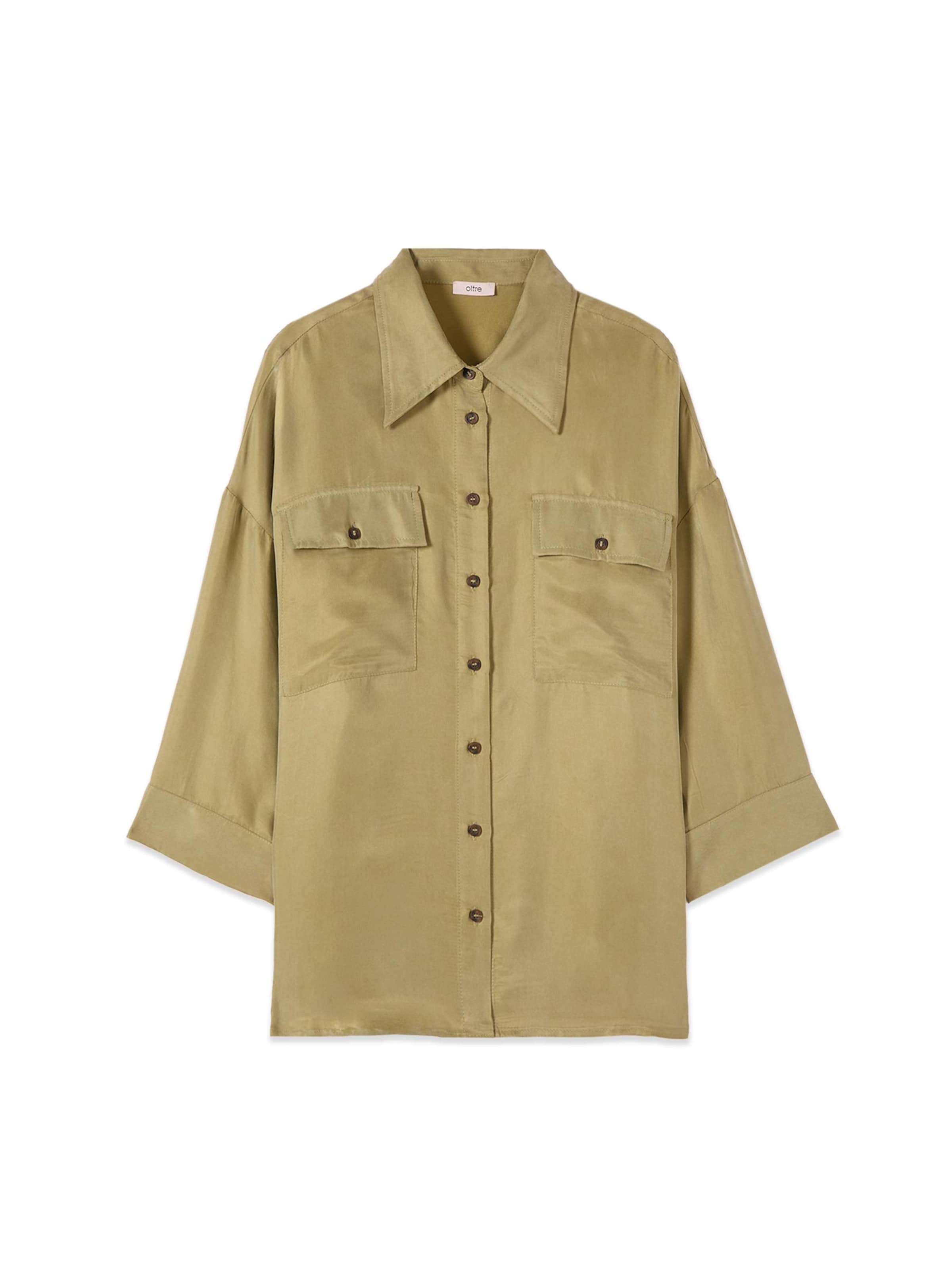 oltre - Blusa en marrón: frente