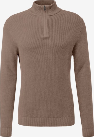 s.Oliver Pullover 'Basic' in Braun: Vorderseite