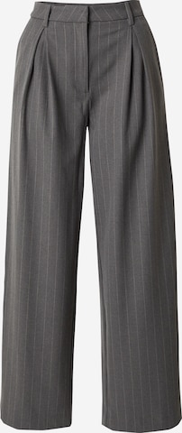 WEEKDAY Wide leg Pleat-Front Pants 'Zia' in Grey: front