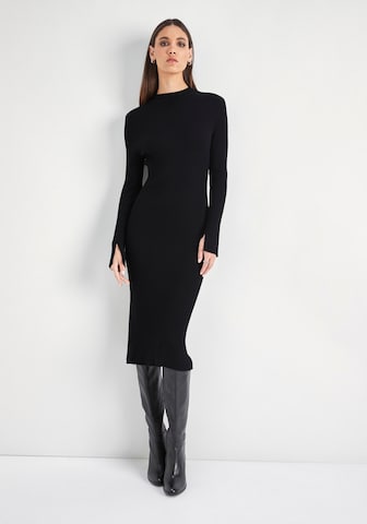 HECHTER PARIS Knitted dress in Black: front