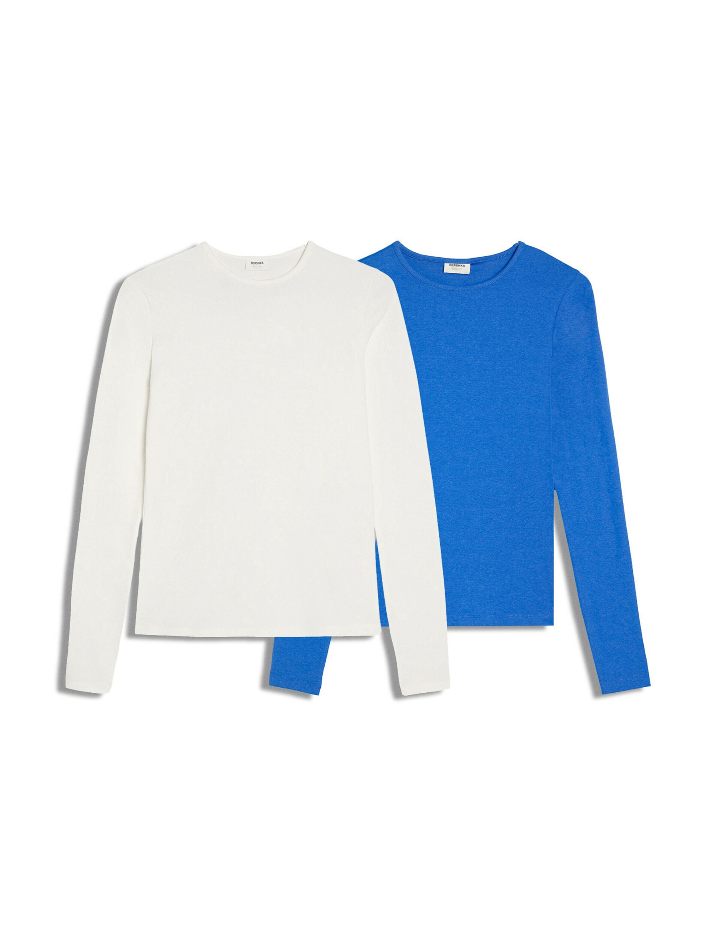 Bershka T-shirt en XS en bleu / blanc, Vue avec produit