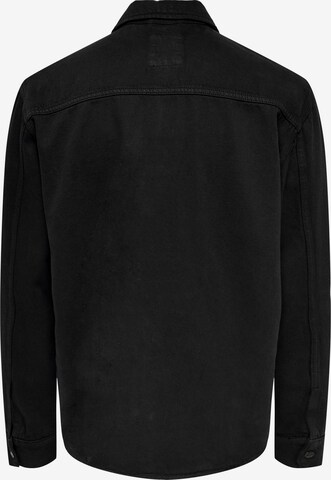 Only & Sons Comfort fit Koszula 'Team' w kolorze czarny