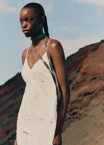 MANGO TEEN Dress 'Moss' in White
