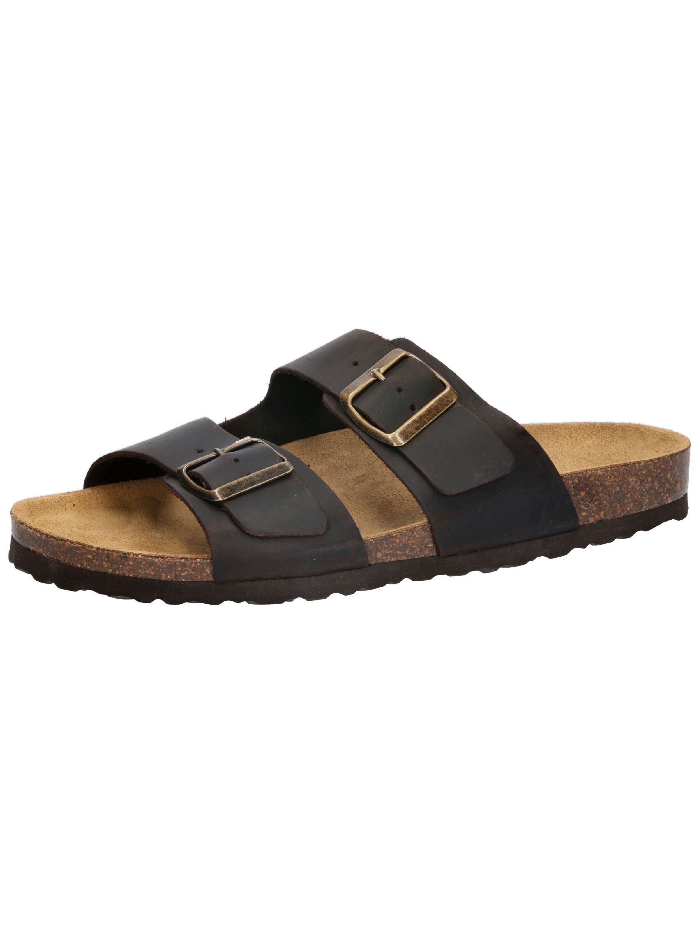 LICO Pantolette 'Bioline Jenrik' in Braun: Vorderseite