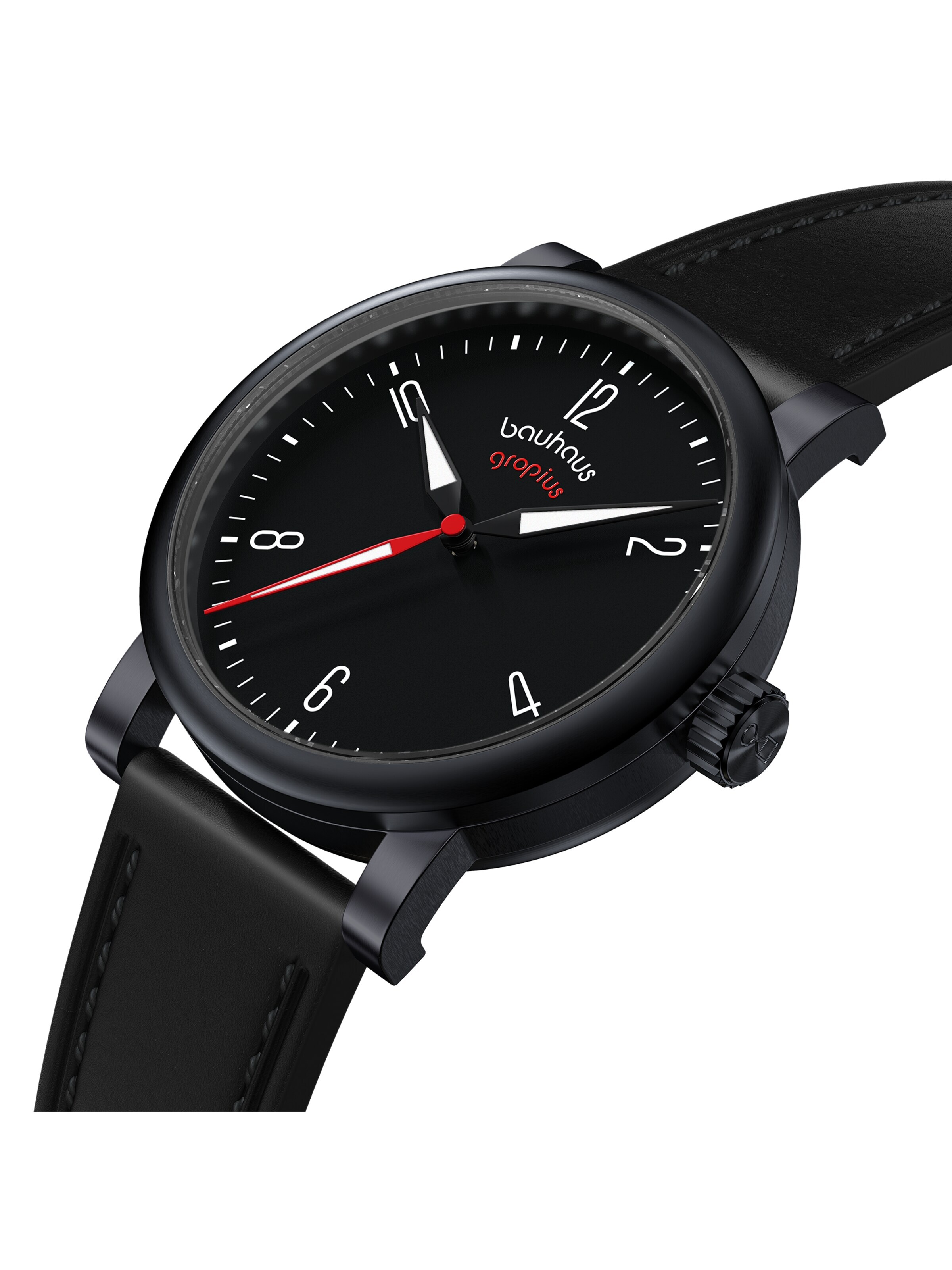 WALTER GROPIUS Analog Watch 'KONTUR' in Black