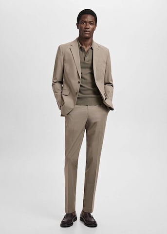 MANGO MAN Regular Pleated Pants in Grey
