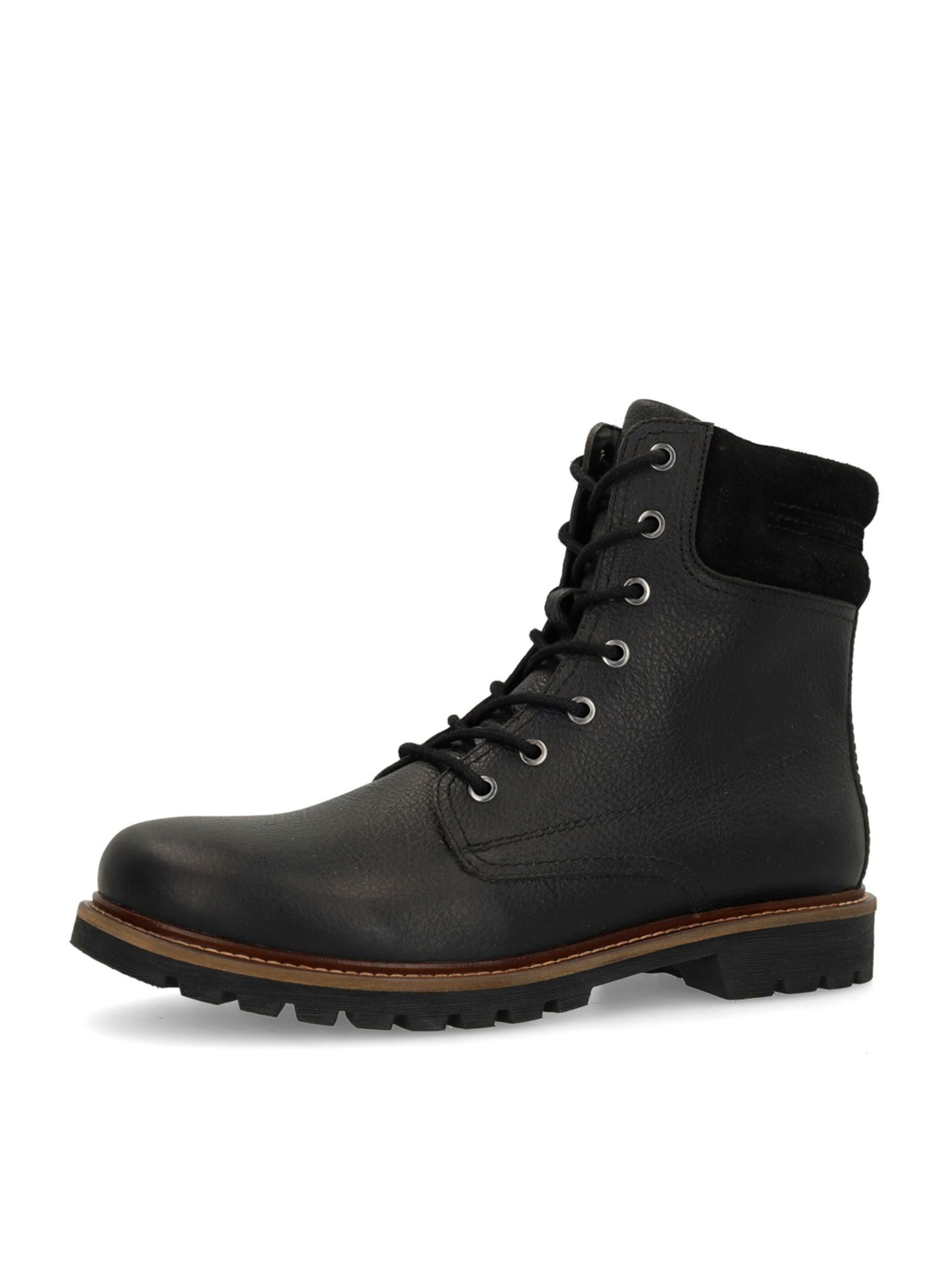 MANFIELD Veterboots in Zwart: voorkant