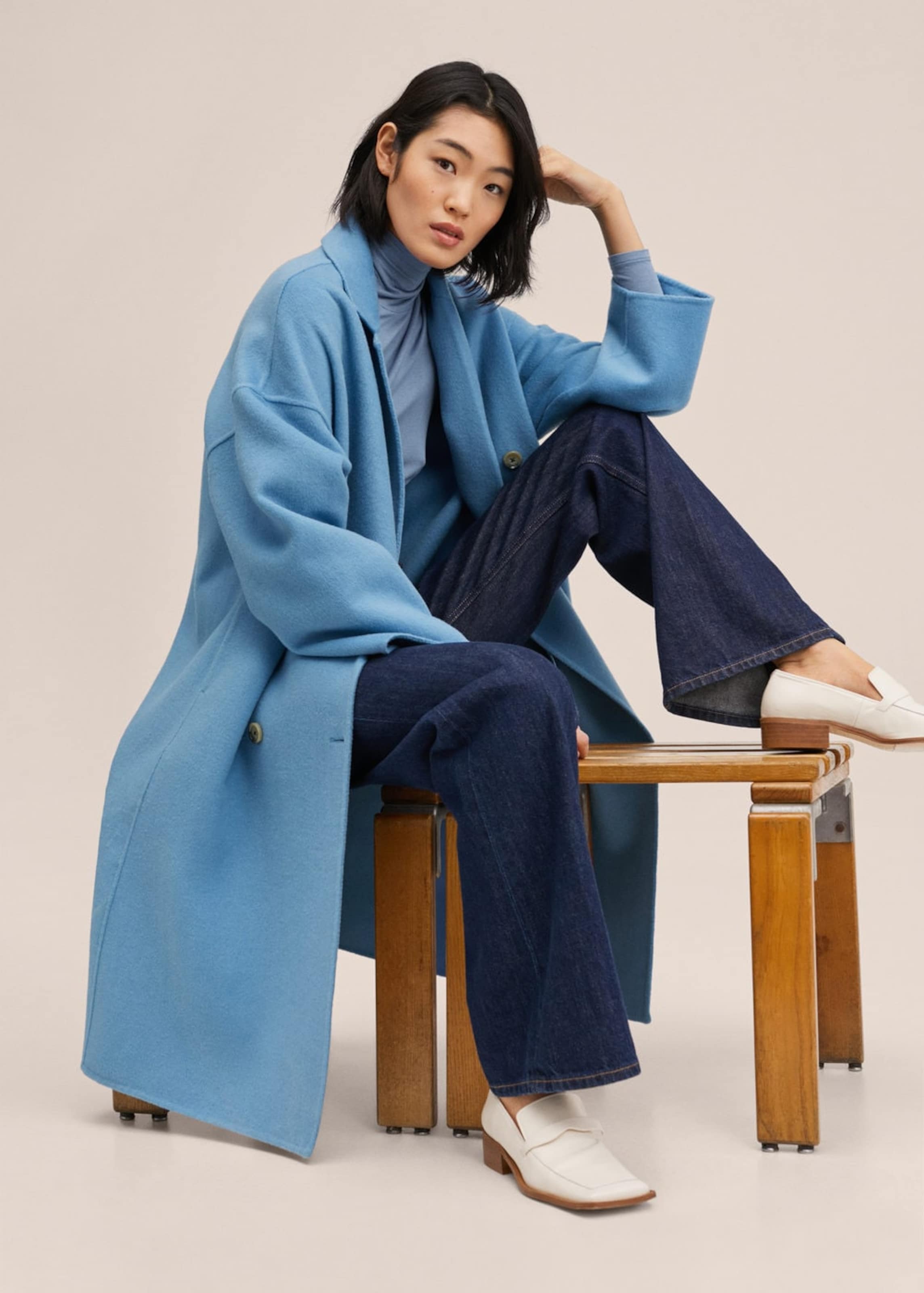 Frauen Mäntel MANGO Mantel 'Picarol' in Blau - DV47756 Frauen Mäntel MANGO Mantel 'Picarol' in Blau - DV47756