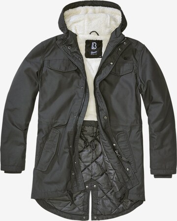 Brandit Between-Seasons Parka 'Marsh Lake' in Grey: front