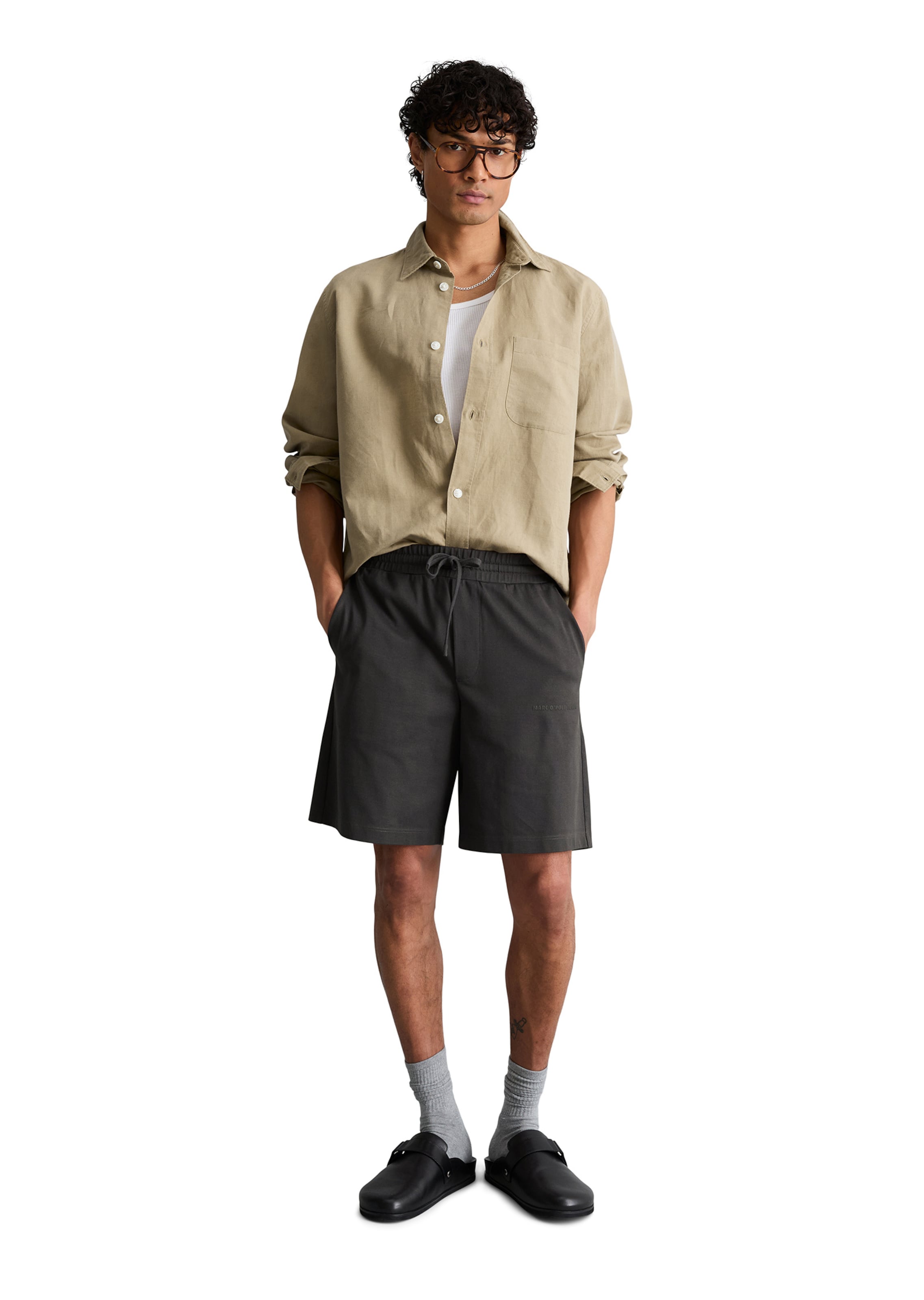 Marc O'Polo DENIM Loose fit Trousers 'DfC' in Grey