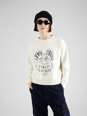 LEVI'S ® Sweatshirt 'Graphic Heritage Crew' i hvid: forside