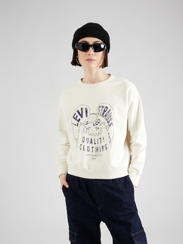 LEVI'S ® Dressipluus 'Graphic Heritage Crew', värv valge: eest vaates