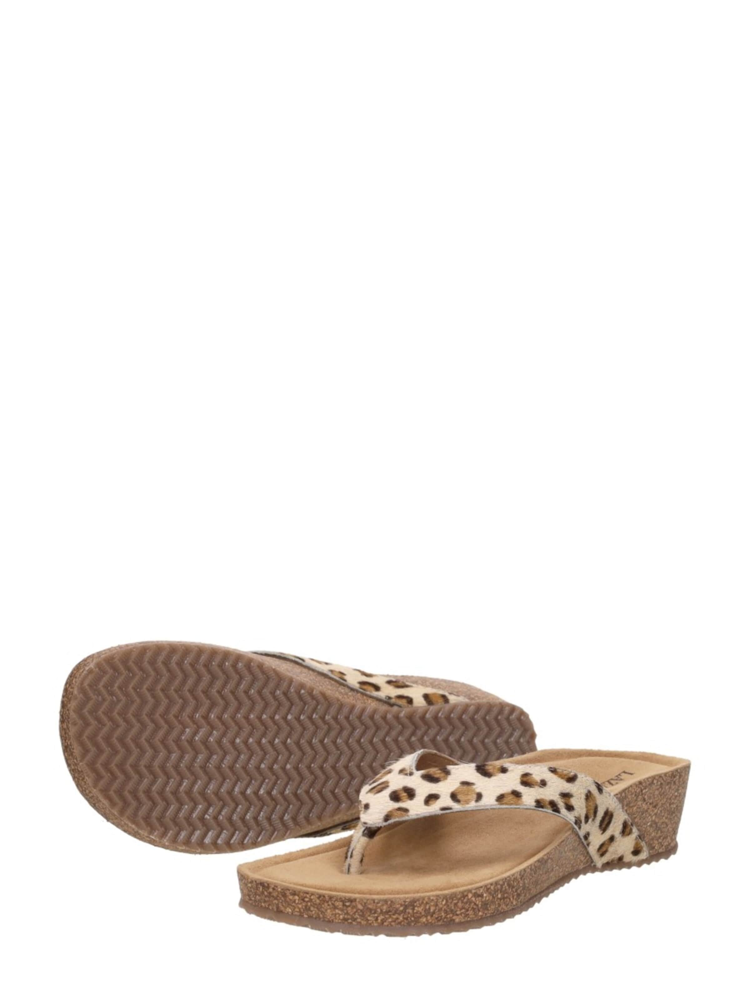 LAZAMANI Teenslipper 'Leia' in Bruin
