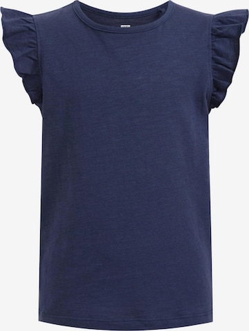 T-Shirt WE Fashion en bleu : devant