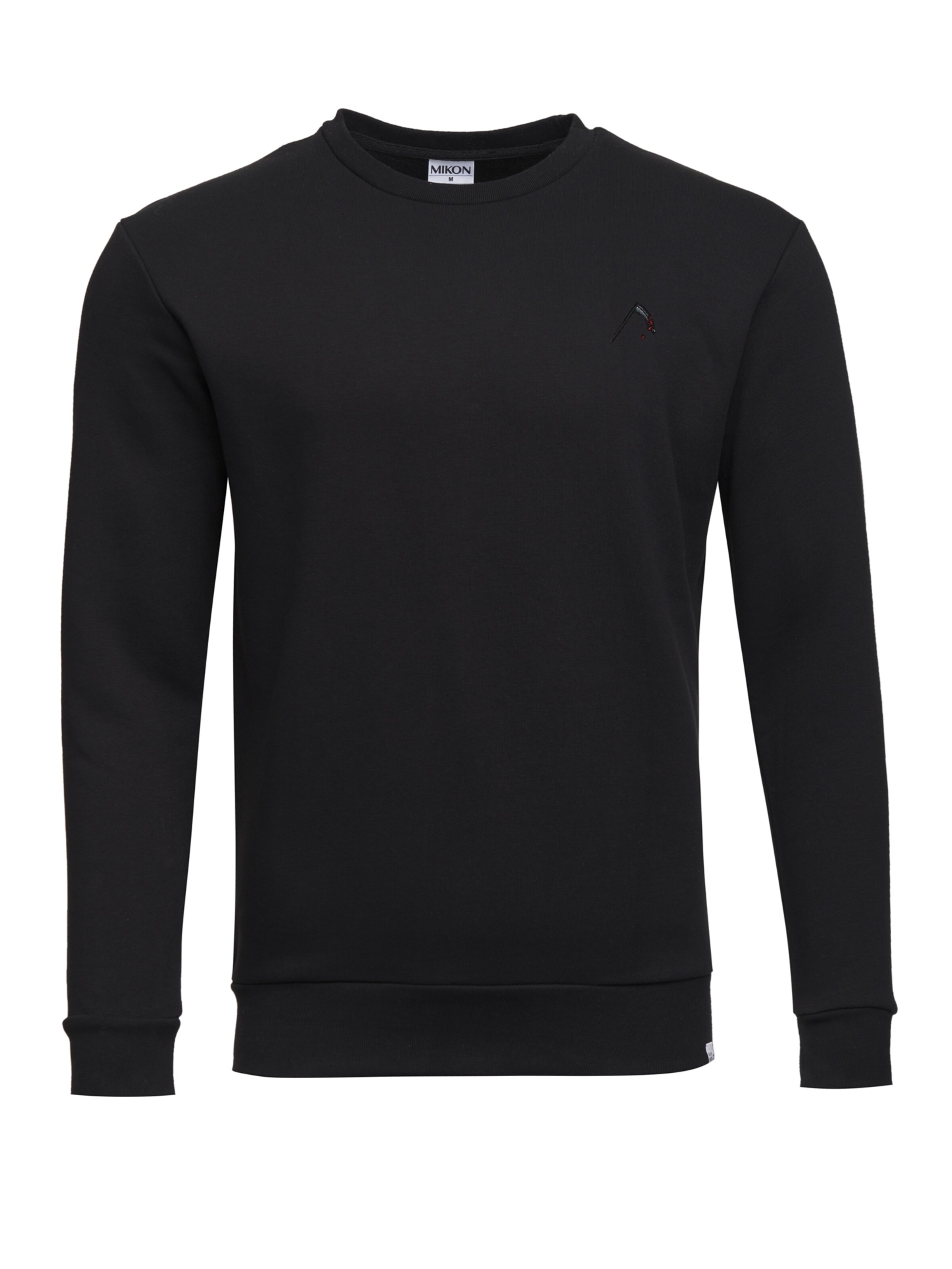 Mikon Sweatshirt 'Sense' in Schwarz: Vorderseite