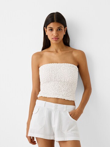 Bershka Top in Weiß: Vorderseite