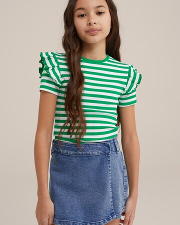 WE Fashion Футболка в Зеленый: спереди