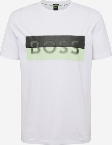 T-Shirt BOSS Green en blanc : devant