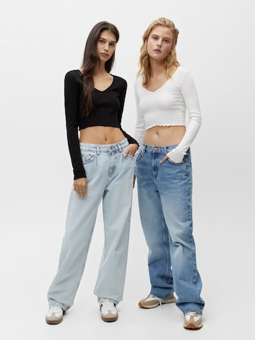 Pull&Bear Koszulka w kolorze czarny: przód