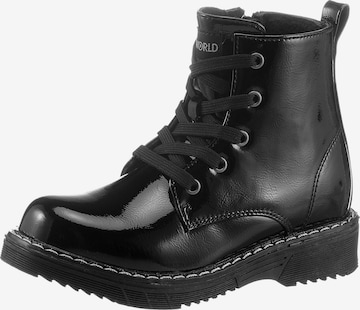 Kidsworld Schnürstiefel in Schwarz: predná strana